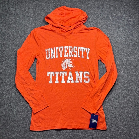 Pel-Athletic Tops - University Titans Bright Orange Long Sleeve Hooded Tee